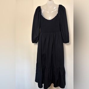 Gap Puff Sleeve Smocked Midi Dress Size XL